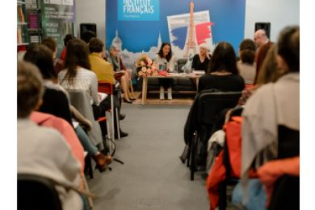 Festivitatea de premiere a concursului de traducere literară Mot à monde, în prezența scriitoarei Monique Proulx